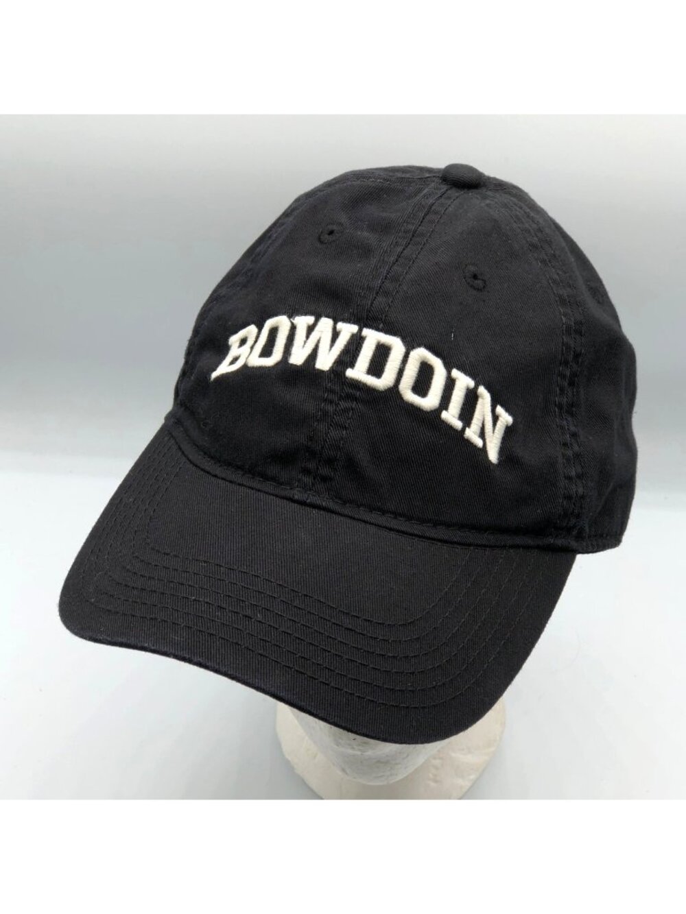 Bowdoin College Polarbaras Black Strapback Adjustable Hat Legacy